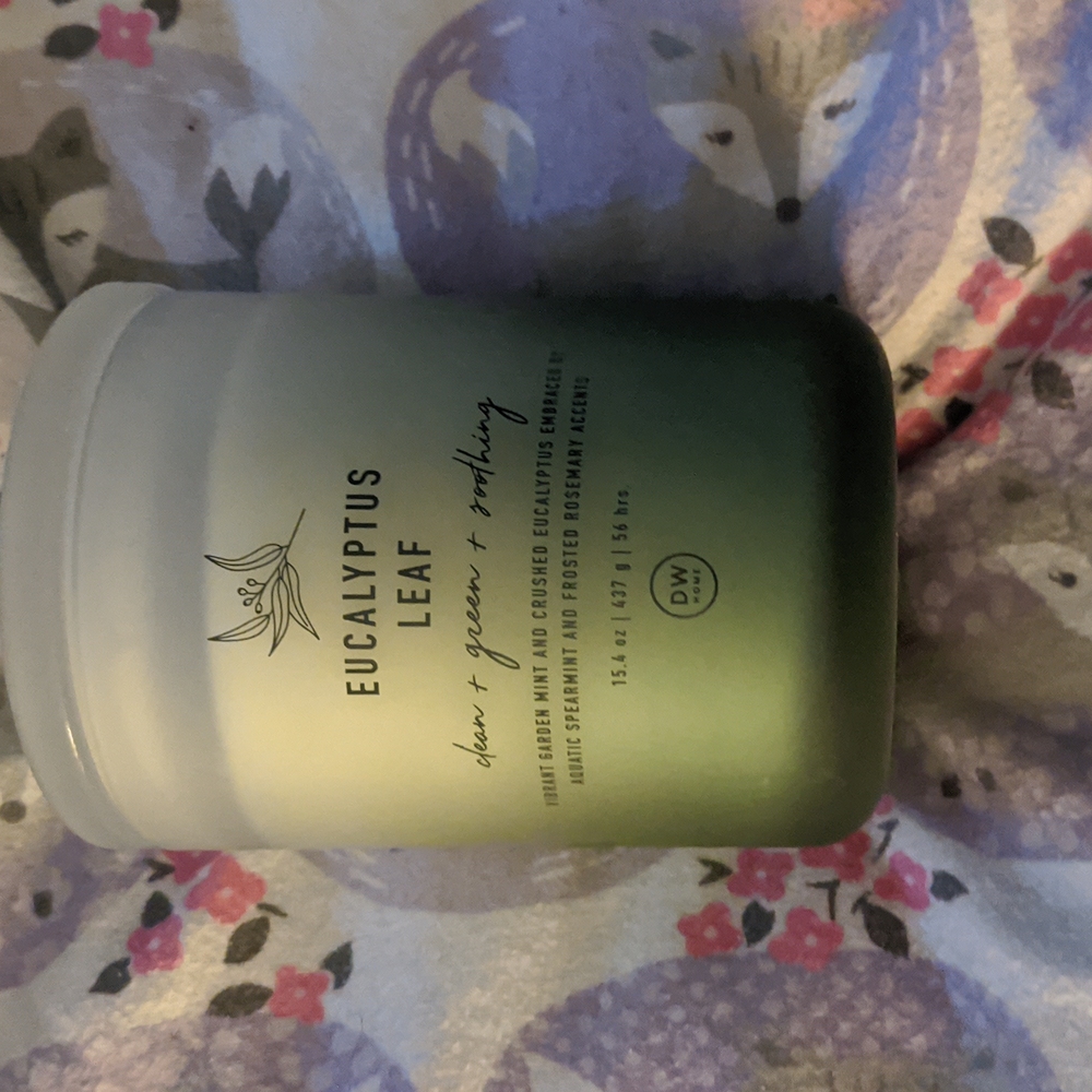 Dw home eucalyptus leaf candle.